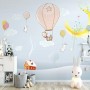 Cartoon Winterscape and Rabbit Flying Wallpaper Mural