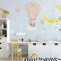 Cartoon Winterscape and Rabbit Flying Wallpaper Mural