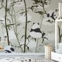 Cute Panda with Bamboo Tree Wallpaper Mural