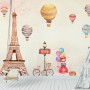 Eiffel Tower and Little Hot Air Balloon Wallpaper Mural