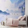 Kids Lakescape with Little Canoe Wallpaper Mural