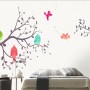 Kids Cartoon Tree with Colorful Singing Birds Wallpaper Mural