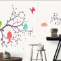 Kids Cartoon Tree with Colorful Singing Birds Wallpaper Mural