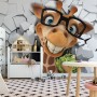 Cartoon Giraffe Wallpaper Mural