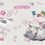 Kids Happy Cat Wallpaper Mural