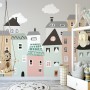Kids Little Scandi House Wallpaper Mural