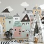 Kids Little Scandi House Wallpaper Mural