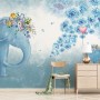Cartoon Blue Elephant Wallpaper Mural