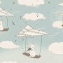 Kids Paper Plane and Animal Wallpaper Mural