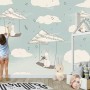 Kids Paper Plane and Animal Wallpaper Mural