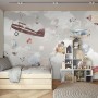Nursery Cartoon Animals Flying with Aircraft Wallpaper Mural