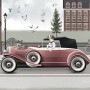 Cityscape with Doggies Wallpaper Mural