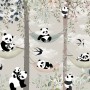 Nursery Panda Bear on Hammock Trees Wallpaper Mural