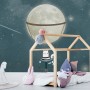 Swinging Cat with Shining Moon Children Wallpaper Mural