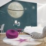 Swinging Cat with Shining Moon Children Wallpaper Mural