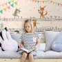 Cartoon Animals on Music Notes Wallpaper Mural