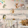 Cartoon Animals on Music Notes Wallpaper Mural