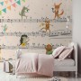 Cartoon Animals on Music Notes Wallpaper Mural