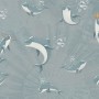 Playing Dolphin Nursery Wallpaper Mural