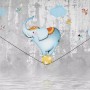 Slackline with Cartoon Elephant on the Ball Wallpaper Mural