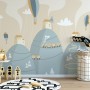 Soft Hot Air Balloon with Little Home Wallpaper Mural