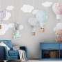 Teddy Bear Clouds and Balloons Wallpaper Mural