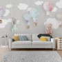 Teddy Bear Clouds and Balloons Wallpaper Mural