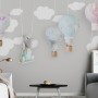 Teddy Bear Clouds and Balloons Wallpaper Mural