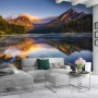 Mountain and Lake Landscape in the Sunrise Wallpaper Mural