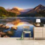 Mountain and Lake Landscape in the Sunrise Wallpaper Mural