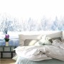 Watercolor Winter Landscape and Lake Wallpaper Mural