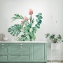 Tropical Leaf with Eucalyptus Wall Decal Sticker