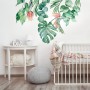 Tropical Leaf with Eucalyptus Wall Decal Sticker