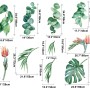 Tropical Leaf with Eucalyptus Wall Decal Sticker