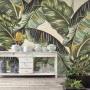 Vintage Banana Leaf Pattern Wallpaper Mural