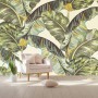 Vintage Banana Leaf Pattern Wallpaper Mural