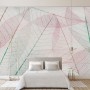 Pink Leaf Veins Wallpaper Mural