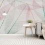 Pink Leaf Veins Wallpaper Mural