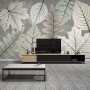 Scandinavian Style Unique Leaves Wallpaper Mural