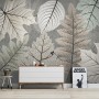 Scandinavian Style Unique Leaves Wallpaper Mural