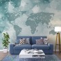 Abstract Map with Geometric Line Wallpaper Mural
