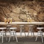 Vintage Wood World Map Wallpaper Mural