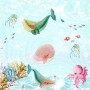 Nursery Cute Sea Animals Wallpaper Mural