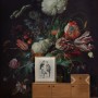 Dark Floral Bouqet with Tulips and Roses Wallpaper Mural