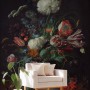 Dark Floral Bouqet with Tulips and Roses Wallpaper Mural
