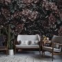 Dark Floral Hydrangea Wallpaper Mural