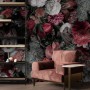 Red Floral Bouqet Wallpaper Mural