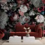 Red Floral Bouqet Wallpaper Mural