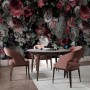 Red Floral Bouqet Wallpaper Mural