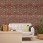Vintage Red Orange Brick Stone Wallpaper Mural